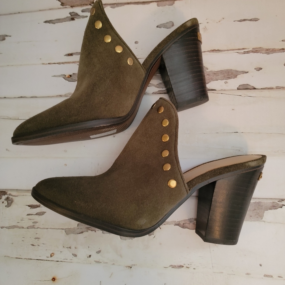 MICHAEL Michael Kors "Louise" Suede Mules - Size 8M